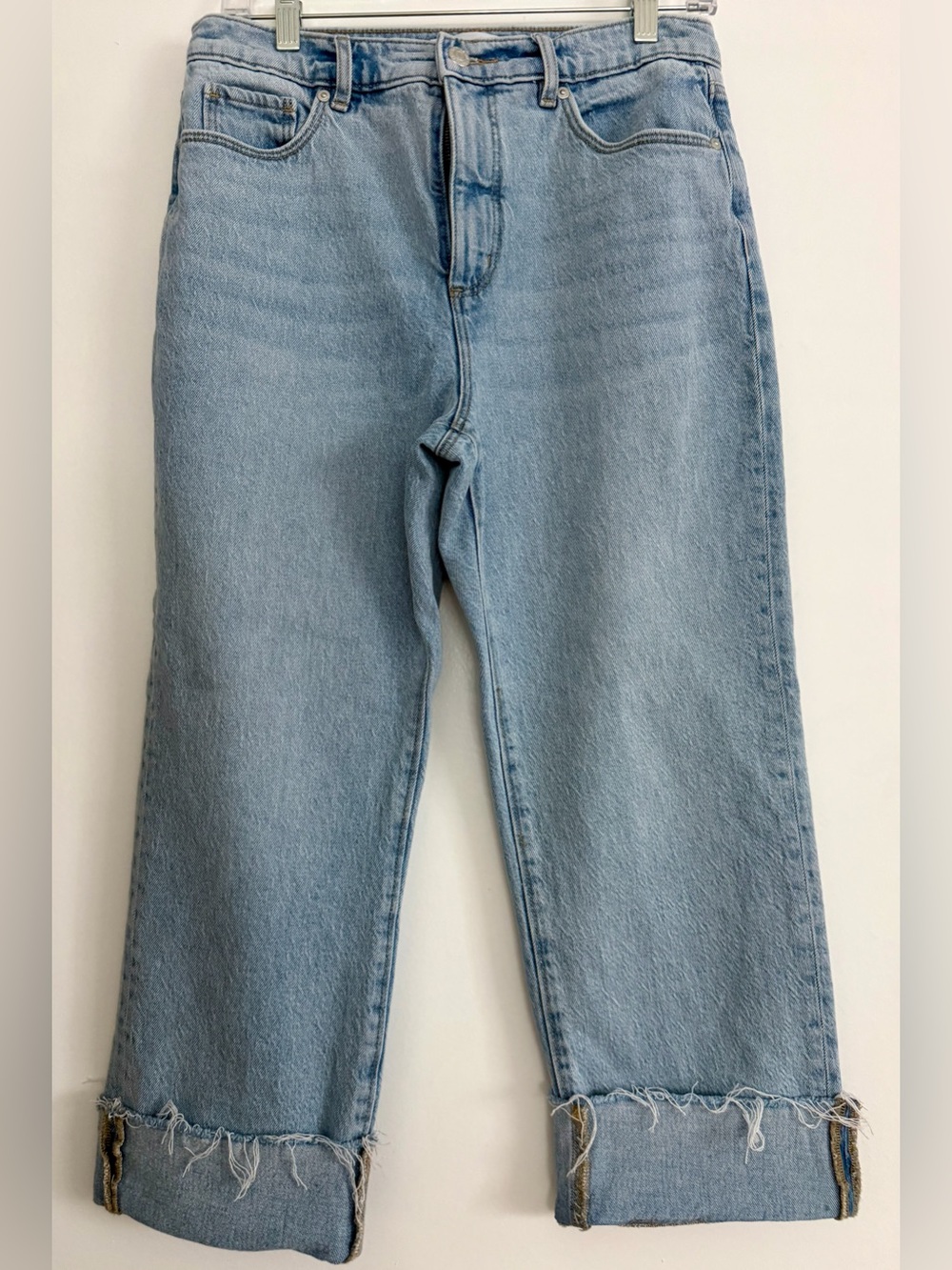 LOFT Light Blue Cropped Straight Jeans